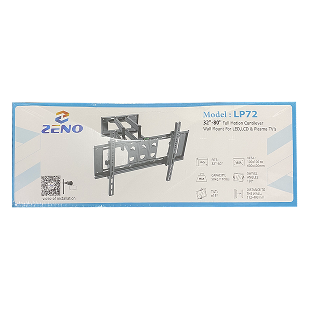 Zeno TV Wall Mount Bracket with Double Arms