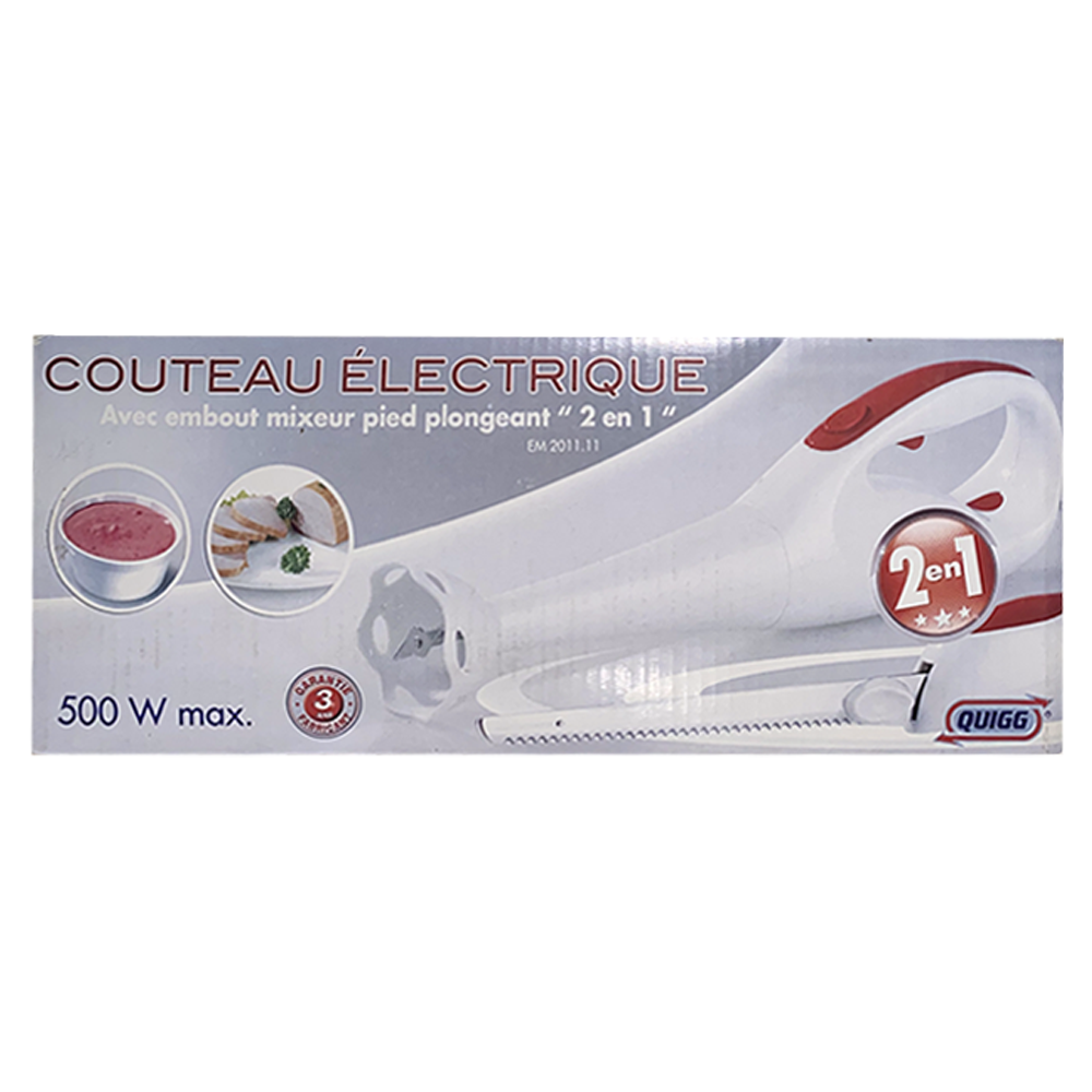 Quigg 2in1 Hand Blender + Electric Knife
