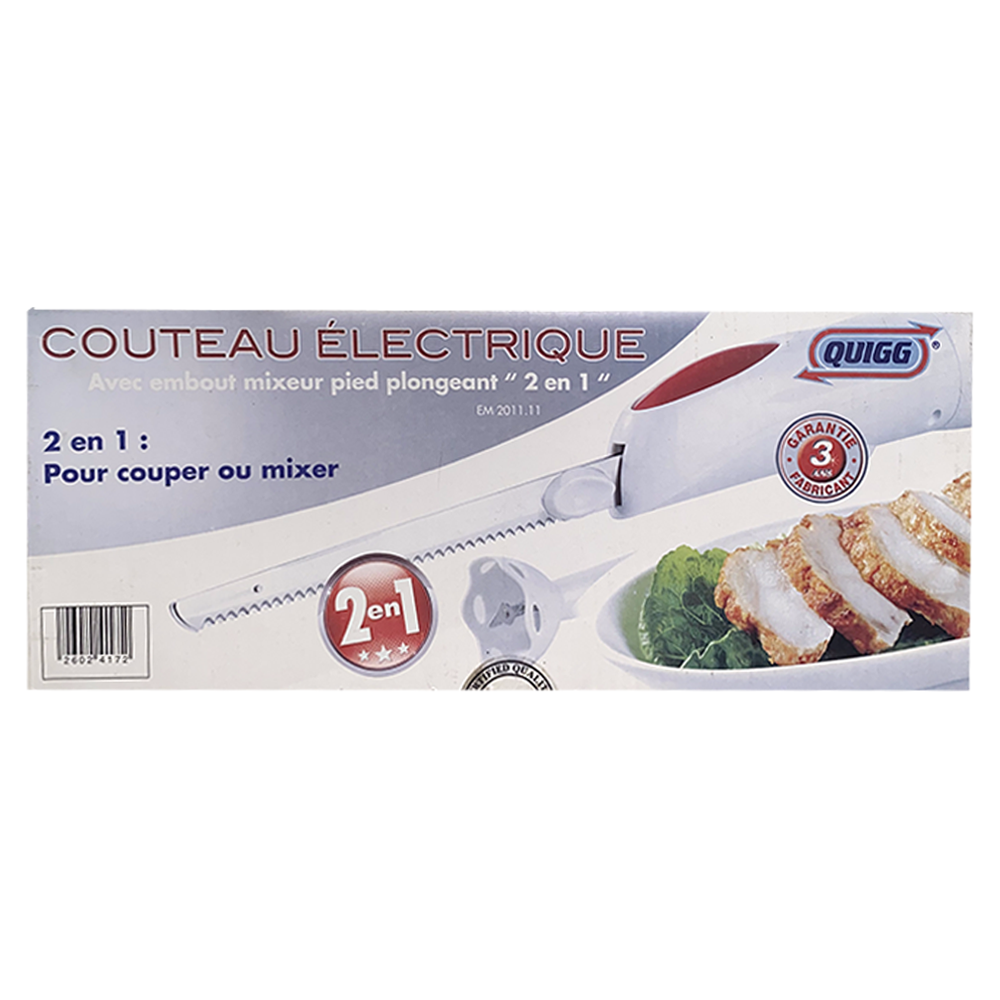 Quigg 2in1 Hand Blender + Electric Knife
